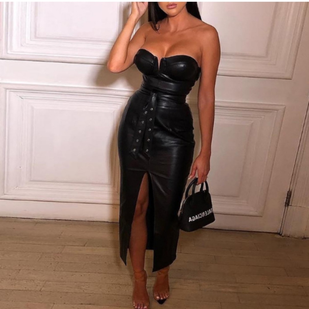 Leatherette dress